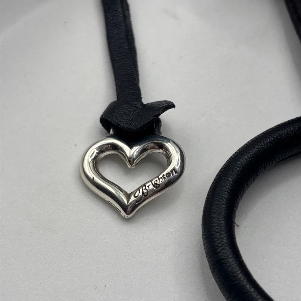 VTG Brighton black mini bag w/magnetic closure ornate silver & gold soft leather - Picture 5 of 10